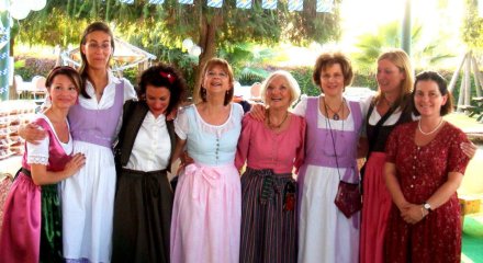 Traditionally Dressed Bavarian Women of Adana