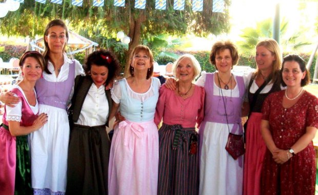 Traditionally Dressed Bavarian Women of Adana